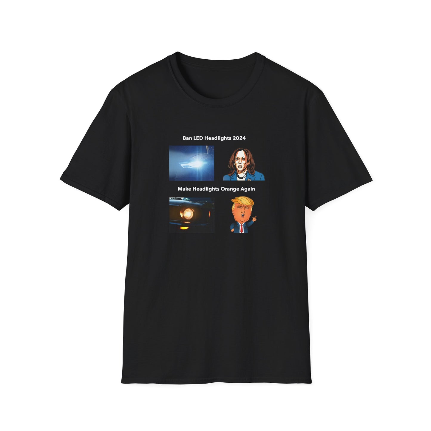 MAKE HEADLIGHTS ORANGE AGAIN Harris Meme T-shirt (Soft Cotton)