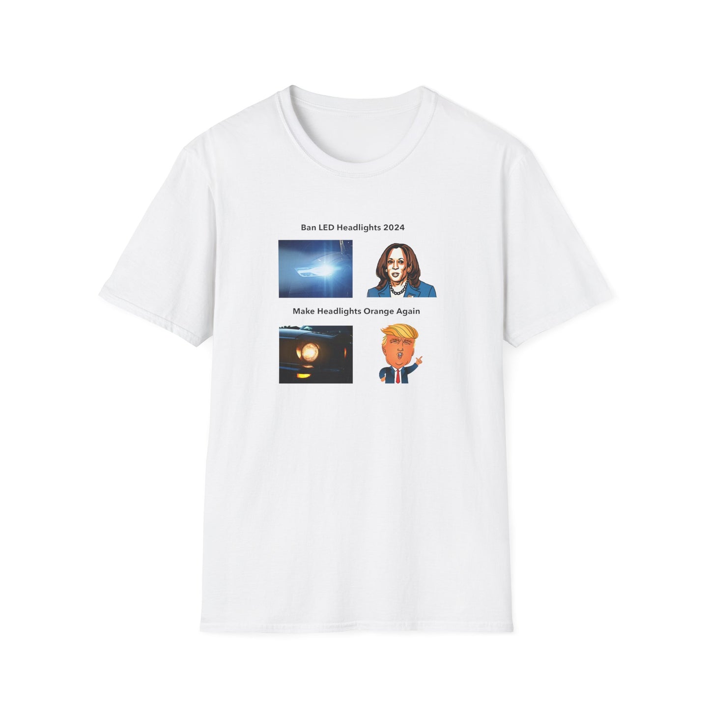 MAKE HEADLIGHTS ORANGE AGAIN Harris Meme T-shirt (Soft Cotton)