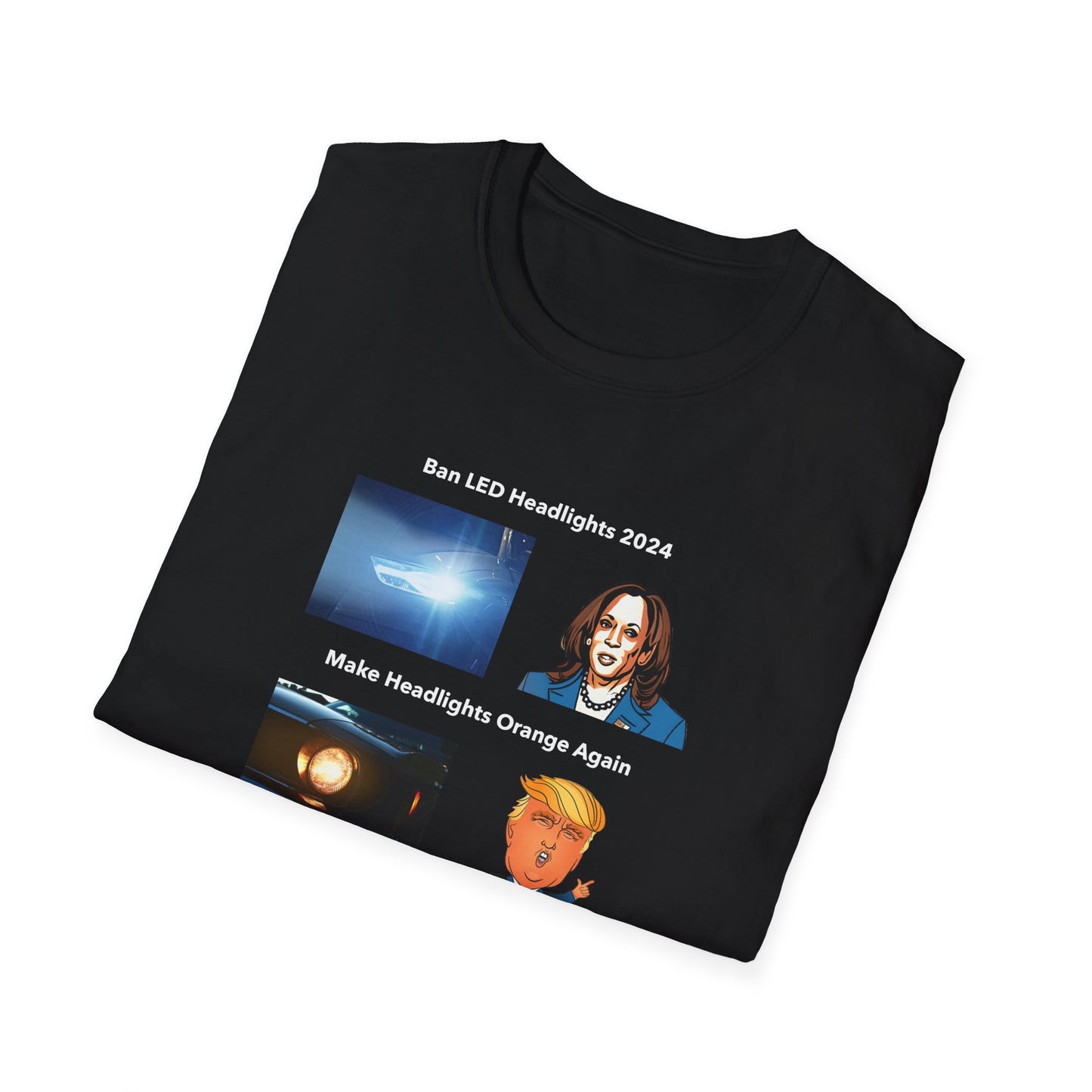 MAKE HEADLIGHTS ORANGE AGAIN Harris Meme T-shirt (Soft Cotton)